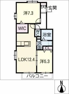 グランヴィラ中村公園【2階】の間取り