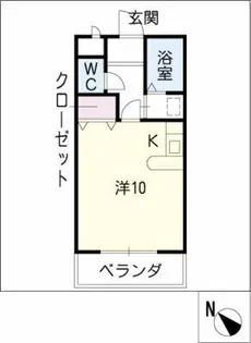 プラシードマンション桃山【2階】の間取り