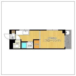 アーバン西新East【401号室】の間取り