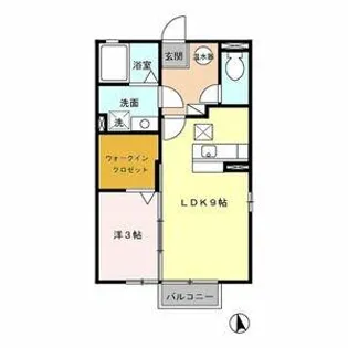 サニーコート B【1階】の間取り