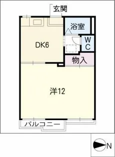 ハイツ日向【1階】の間取り