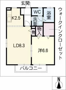 ベルハイツ【1階】の間取り
