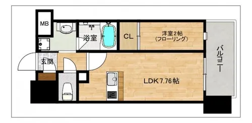 プロシード日赤通り【5階】の間取り