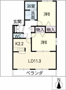 ヘーベルシャンテS棟【1階】の間取り