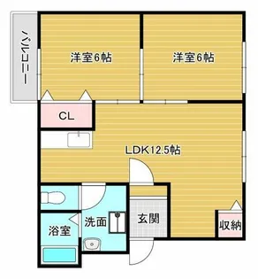 リバーサイド小車3号【1階】の間取り