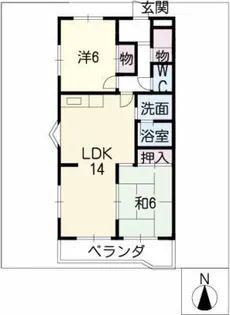 ファインアート新守【2階】の間取り