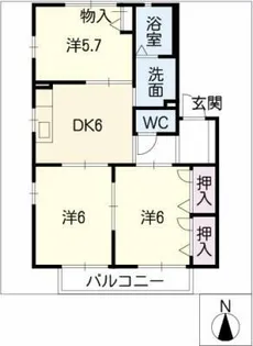 トゥインクル高上A棟【1階】の間取り
