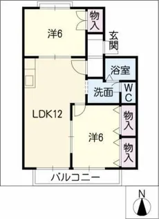 ハッピーステイツ若宮 A棟【2階】の間取り