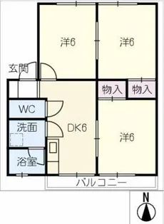 サンハイツ星【2階】の間取り