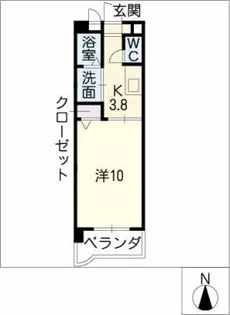 シェーン八事山【1階】の間取り