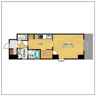 Aberration警固(アベラシオン警固)【401号室】の間取り