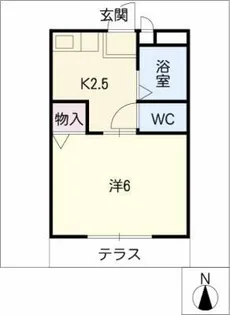 アルカディア慧【1階】の間取り