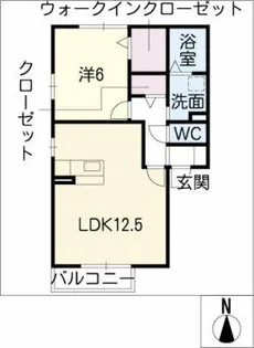 カサ フローレスⅡ【1階】の間取り