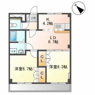 プレステージ壱番館【2階】の間取り