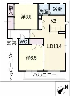 ベル・シャンテ Ⅰ【2階】の間取り