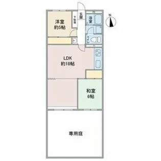 ドミール東山【1階】の間取り