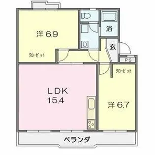 第2三宅ビル【203号室】の間取り