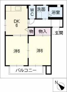 ベルパーク丸山A棟【2階】の間取り