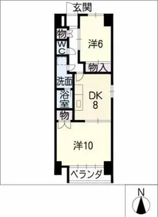 幸村参番館【2階】の間取り
