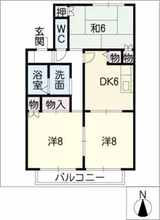 ハイアイランドB棟【1階】の間取り
