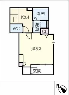 ブレス本山【1階】の間取り