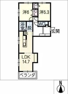 やすいコーポ【2階】の間取り