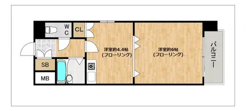 ライオンズマンション博多中央【5階】の間取り