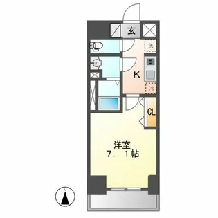 プレサンス広小路通 葵【2階】の間取り