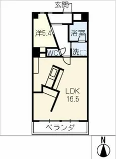 三旺マンション第6金山【6階】の間取り