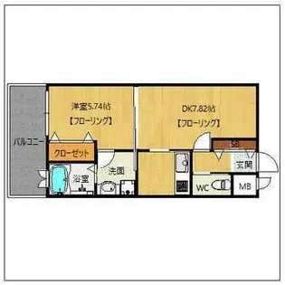 エンクレスト天神南II【11階】の間取り