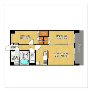 コゥジィーコート駅前通り【705号室】の間取り