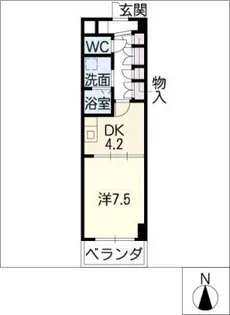 FOUR LEAVES前田【6階】の間取り
