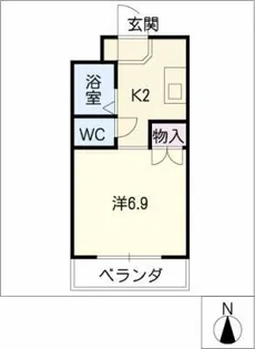 パークサイド江向【3階】の間取り