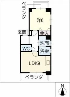ウィンドゥズ又穂【1階】の間取り