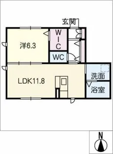 アールU【1階】の間取り