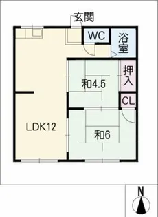パークハイツ杁ヶ島【1階】の間取り