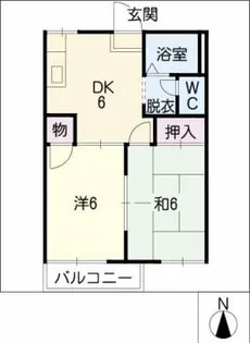 シャトル住吉A棟【2階】の間取り