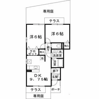エリシオン日高 D棟【101号室】の間取り