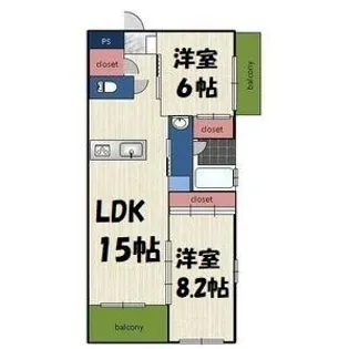 VANCOUVER1108覚王山【3階】の間取り