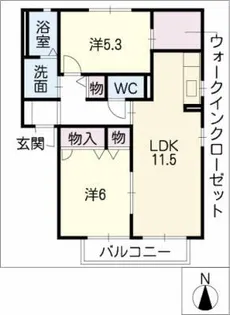 ベルデ蒲池【1階】の間取り
