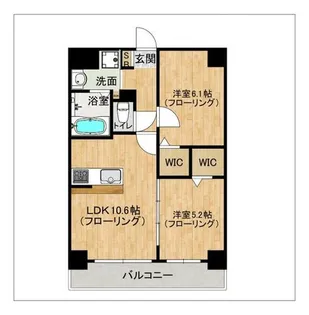 レイ和白【603号室】の間取り