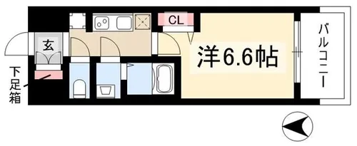 プレサンスNAGOYA本陣【9階】の間取り