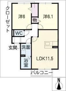 ボナール F【2階】の間取り