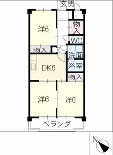 アルカディア知多【3階】の間取り