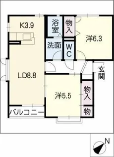 エランドール【1階】の間取り