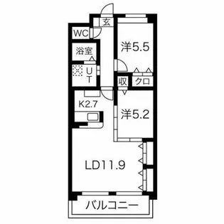 ドルチェ茶屋ヶ坂【1階】の間取り