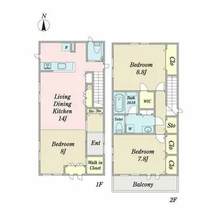 愛知県名古屋市千種区鹿子町6丁目【一戸建】の間取り