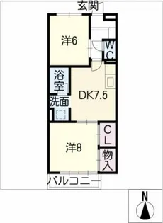 ノイブルクハイツ【2階】の間取り