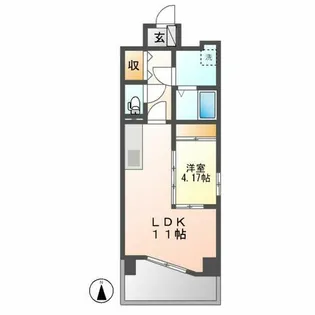 GRANDUKE大曽根(グランデュークオオゾネ)【601号室】の間取り