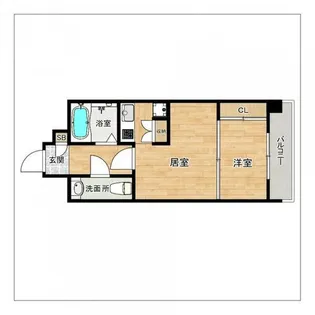 エステートモアシャトー薬院【6階】の間取り